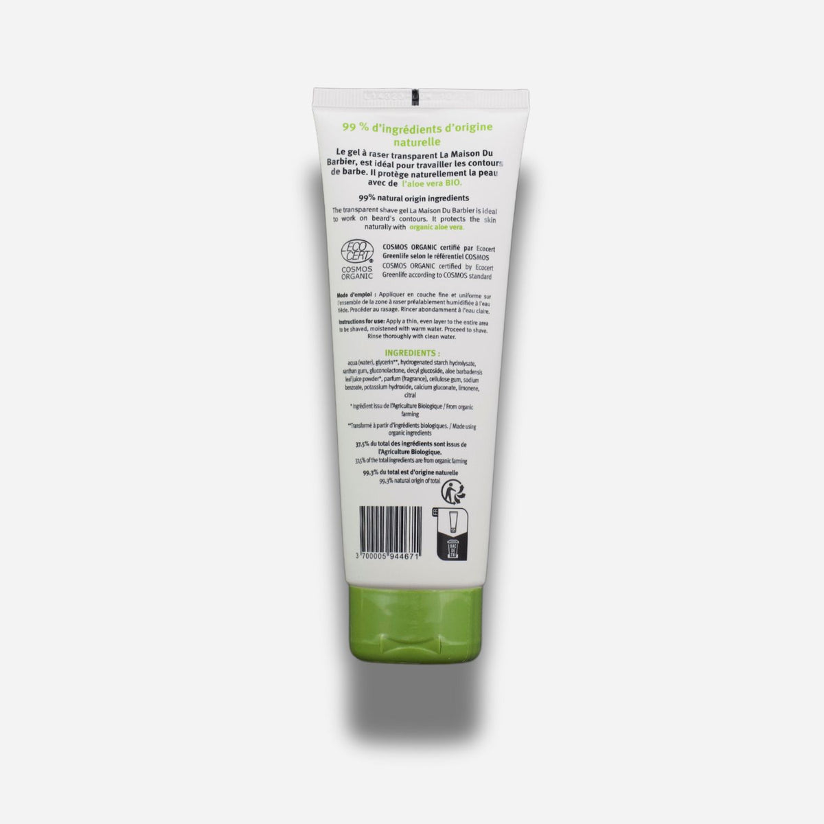 Gel raser naturel