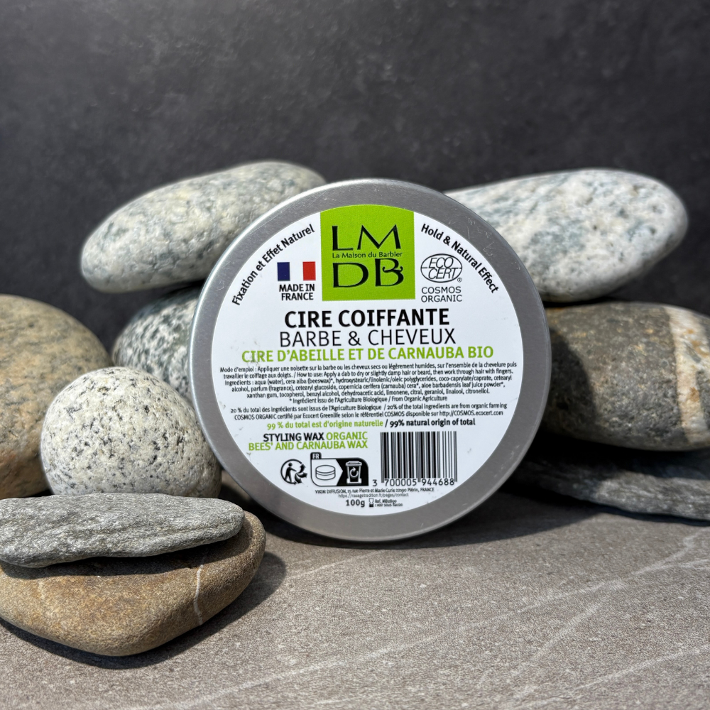 Cire coiffante bio barbe et cheveux