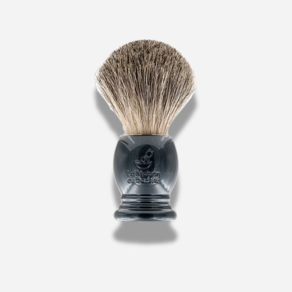 Blaireau de rasage gris nacré fibre Pur Gris