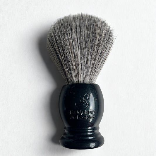 Blaireau de rasage gris nacré fibre synthétique